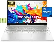 [HP] Pavilion 15 15.6" FHD Business Laptop Computer for Work, 12th Gen Intel Core i7-1255U, 16GB DDR4 RAM 512GB PCIE SSD, Intel Iris Xe Graphics, Wi-Fi6, Backlit Keyboard, Numeric Keypad, Windows 11 Pro