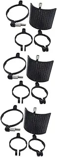 ifundom 3 Sets Portable Microphone Windscreen Pop Filter Clip Noise-absorbing Cover for