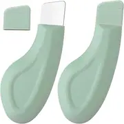 2 Pcs Blackhead Remover Tools, Silicone Pore Scraper Skin Spatula, Safe and Mild Face Scraper, Deep Clean Master for Women and Men (Green)