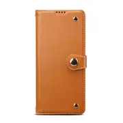 For Samsung Galaxy S20+ Plus Case Genuine Leather Luxury Wallet Case Light Brown