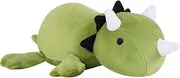 SQEQE Weighted Plush Dinosaur,Weighted Stuffed Animals for Anxiety, Dinosaur Plushie Weighted Dino Throw Pillows for Kids Adults, Christmas Family Gifts, Children's Day Presents, Green 35 CM, 0.7 KG