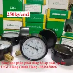 LIGI 氣動壓力表,蒸汽壓力表類型 250KG / CM2 側 63MM 螺紋腳 13MM