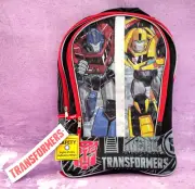 Transformers Backpack Robots Disguise Reflective Strips Mesh Pockets School Kids