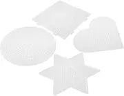 ERINGOGO Bean Templates DIY Kit 4pcs Geometric Shapes Bean Stencils for Boys and Girls Enhance Imagination Spatial Thinking