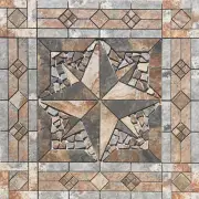 36" x 36" Tile Medallion Mosaic Mural - Home Depot Slate look tile series