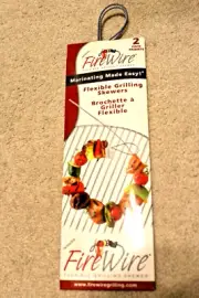 1 Set of 2 FireWire BBQ Kabobs Grilling Grill Skewers Flexible Fire Wire