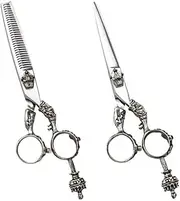 6 Inch Professional Hair Cutting Scissors, VG10 Stainless Steel Barber Shears, Precision Trimming & Thinning, omic Handle, Ideal for Salon & Home Use