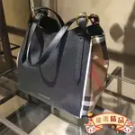 精品二手 BURBERRY（博柏利）HOUSE CHECK 坎特手袋 經典格紋托特包 單肩手提包 購物袋