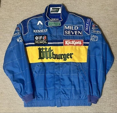 Benetton F1 Sparco Racing Jacket Blue Yellow Logo