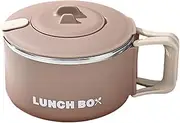Ramen Bowl with Lid | 1200 ml Ramen Cooker Soup Cup Lunch Box - Japanese Ramen Bowl, Stainless Steel Pasta Cooker, Portable Bowl