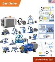 Educational 330-Piece Erector Set with Electric Motor - Perfect Gift for Kids 6+