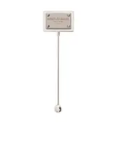 Dolce Gabbana DG Logo Tag Lapel Pin One size White