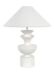 Catalina 1 Light Table Lamp in White