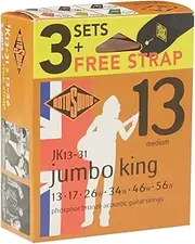 [Rotosound] JK13-31F Acoustic Guitar Strings with Strap (Pack of 3)