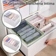 7 Grids Underwear Storage Boxes Foldable Drawer Organizer Wardrobe Drawers AUS