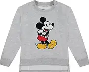 [Disney] Mickey & Minnie Mouse Girls Sweatshirt -Jumbo Print, Chenille Patch & Embroidery Minnie Mouse Pullover- Sizes 4-16