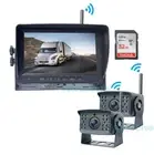 2x HD 1080P Digital Wireless Reversing Camera + 7" Car Split DVR Monitor for Bus