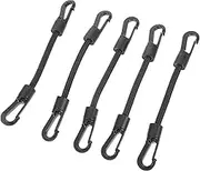 5Pcs Elastic String Hook tie Down Strap Rubber Bungee Cords Bungee Cable Strapping Tape Camping Accessory Mini Bungee Cords Portable Hook Rope Motorcycle Elastic Rope pom