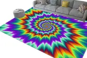 3D Optical Illusion Rug Non slip Floor Mat Living Room Rug Decor Rug Floor Mat for Bedroom Livingroom Rug Home Decor-Style 2