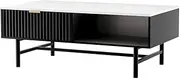 Artiss Coffee Table End Table Open Shelf Drawer Living Room Black Living Room
