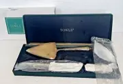 Towle Silversmiths Silverplated Copenhagen Bridal Wedding Cake Knife Server Set