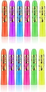 12 Pack Glow in The Dark Face Body Paint Glow Sticks Markers Makeup Face Painting Kits, for Halloween and Parties