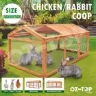Chicken Run Coop Chook Cage Pen Shelter Pet Enclosure Wood House Rabbit Hutch