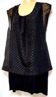 TS TAKING SHAPE VIRTU plus size S / 16 Fusion Top party evening layer-look NWT!