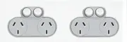 Clipsal Saturn Quad Powerpoint Pure White