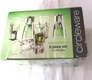 Circleware Monarch Shot Glass Set 6 New in box
