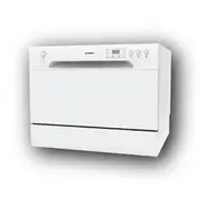 Domain 6 Place Stainless Steel Electronic Benchtop Dishwasher - White
