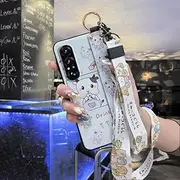 Phone Case Compatible with Sony Xperia1 VII, Dirt-Resistant Cute Silicone Wristband Waterproof Kickstand Cartoon Soft case Fashion Design Ring