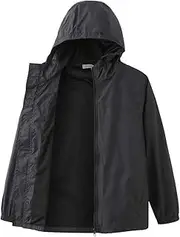 [Grandwish] Boys Waterproof Rain Jacket, Lightweight Active Hooded Raincoat 6-14