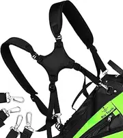 [Big Teeth] Golf Bag Strap Adjustable Padded Carry Strap Replacement,Golf Double Shoulder Bag Straps with 4 Rotate Buckles for Taylormade Callaway Backpack Staff Bag Straps