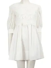 See By Chloé Cloudy White Lace Layered Dress