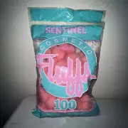 Sentinel Cosmetic Fluffs 100 Count Pink NOS cottonballs