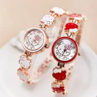 在飛比找蝦皮購物優惠-Hellokitty手錶 手鍊 凱蒂貓手錶  可調整大小