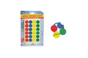 20 x Sheets Large Sticker Dots Red, Blue, Yellow and Green Assorted 20mm Dia