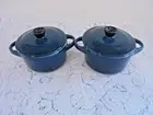 CASSEROLE 2 CROFTON MINI DISH & LID Oven Microwave Safe 1 cup 250 mls Teal Green