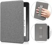 Jarttarn Leather Case Compatible with Kindle Paperwhite 12th Generation 7 Inch 2024 E-Reader Case, Handheld Protective Cover with Automatic Sleep/Wake-up (Gray)