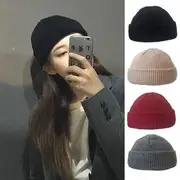 Plain Knit Beanie Army Green - One Size