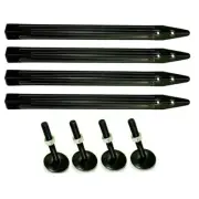 Williams Bally Set of 4 Black Pinball Machine Leg and Leg Levelers