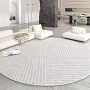 Living Room Carpet Bedroom Bedside Round Floor Mat High Density Short Pile Non-Slip Rug Easy to Clean Large Area Foot Mats,AD1599,QD,A,Diameter 180CM