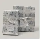 NEW Pottery Barn Micha Printed Cotton Queen Sheet Set & 2 Extra Pillowcases Blue