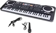 simhoa 61-key Digital Piano Keyboard with Microphone USB Rechargable for Bar Stage