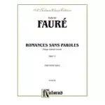 ROMANCE SANS PAROLES SONGS WITHOUT WORDS: OPUS 17, FOR PIANO SOLO