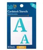 Cardstock Stencils Letters/Numbers Reusable 48 Design Arts Craft Painting Poster