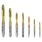 7pcs Spiral Point Tap Set M2 M2.5 M3 M3.5 M4 M5 M6 Metric Ti-Coated Thread Taps