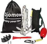 Anchor Kit for Kayak and Jet Ski, 3.5lb Boat Anchor with 50FT Rope and Stainless Steel Chain for Kayak, Canoe, Fishing, Paddle Board, PWC, and SUP Accessories