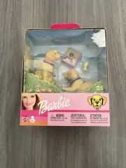 Vintage 2002 Barbie 2 Bobble Head Dogs with accessories New In Box